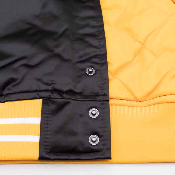 Boston Bruins Heavyweight Satin Mitchell & Ness NHL Jacket Black view 5