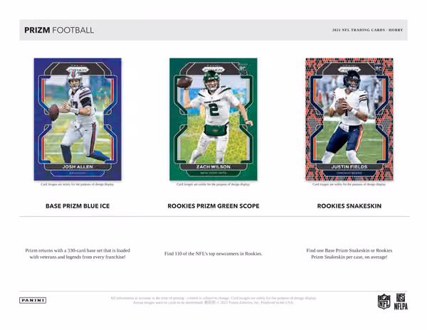 2021 Panini Prizm Football Hobby Box NFL view 2