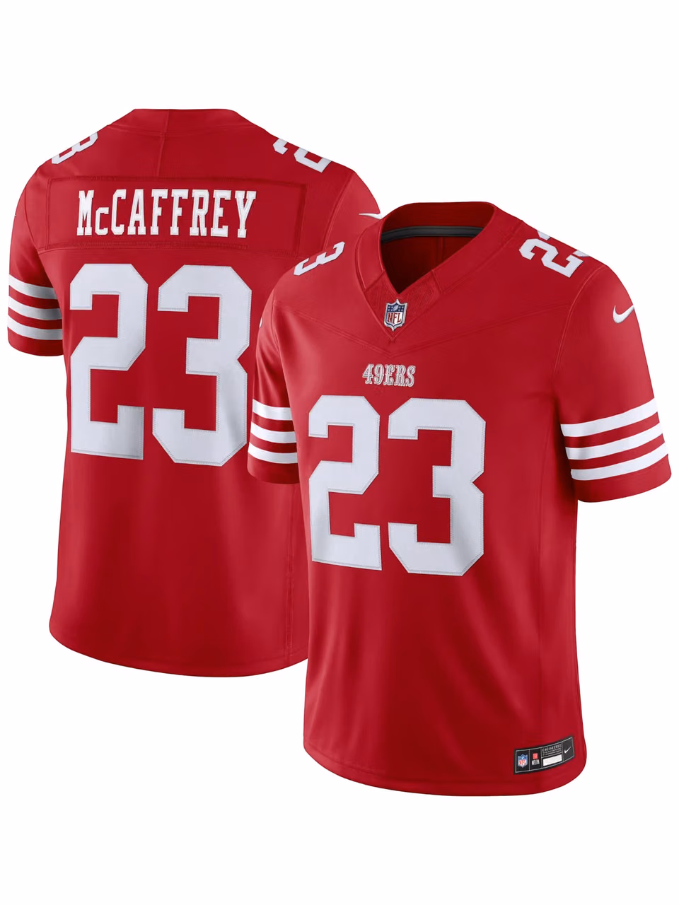 Christian McCaffrey #23 San Francisco 49ers Stitched Limited NFL Jersey Red view 1