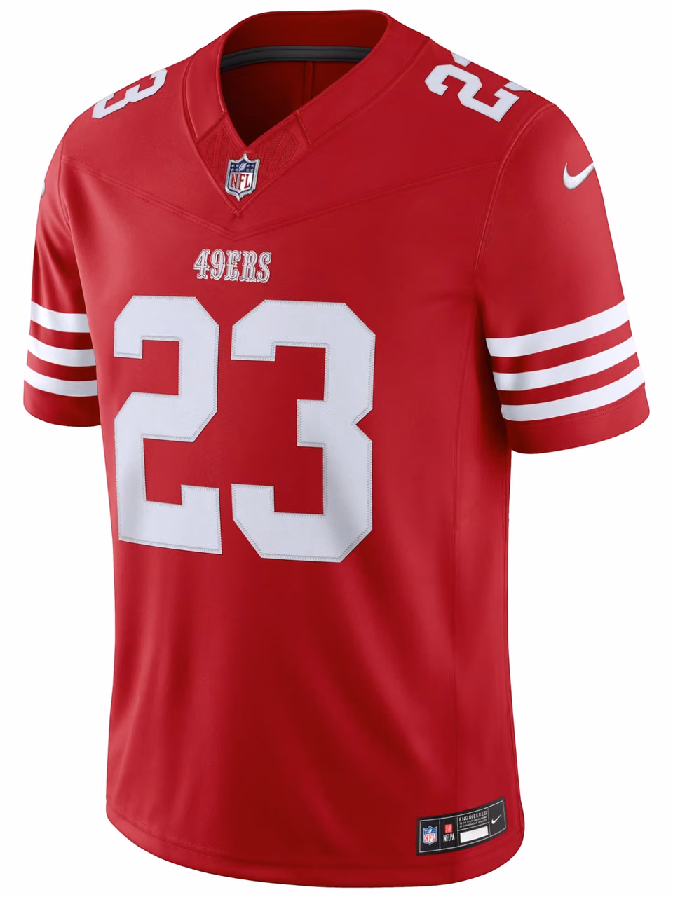 Christian McCaffrey #23 San Francisco 49ers Stitched Limited NFL Jersey Red view 2