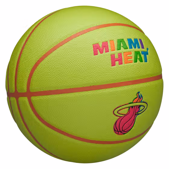 Miami Heat Neon Pop NBA Basketball (Size 7) view 2