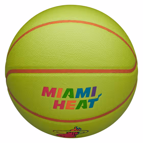 Miami Heat Neon Pop NBA Basketball (Size 7) view 5