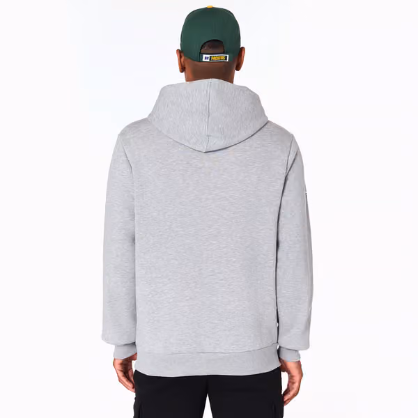 Green Bay Packers Logo Hoodie New Era NFL Sweatshirt Grey view 2