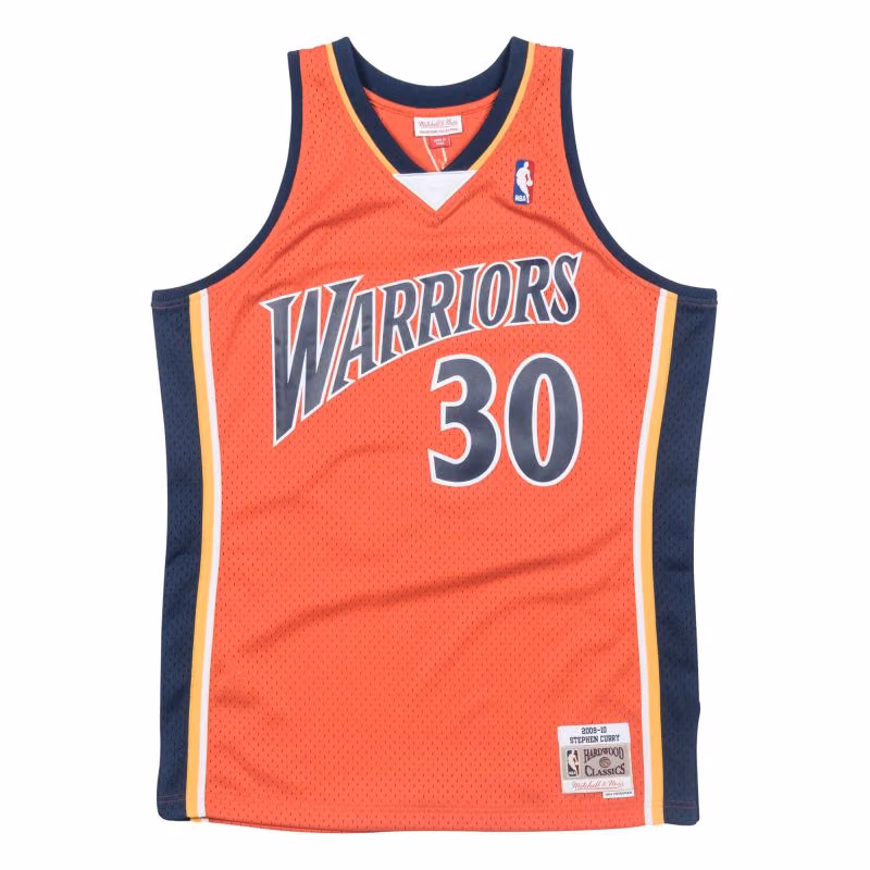 Stephen Curry #30 Golden State Warriors 1993-94 Swingman NBA Jersey Orange view 1