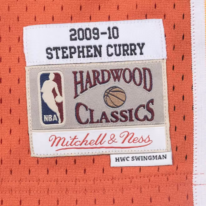 Stephen Curry #30 Golden State Warriors 1993-94 Swingman NBA Jersey Orange view 3