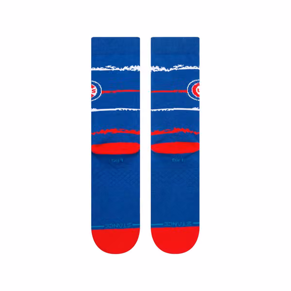 Chicago Cubs Chalk Stance MLB Crew Socks Blue view 3