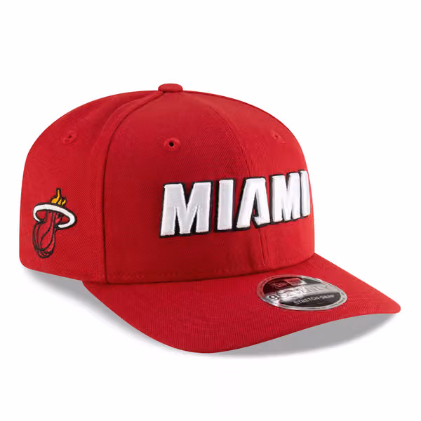 Miami Heat 2025-26 NBA Statement Stretch-Snap 9SEVENTY Cap Red product photo