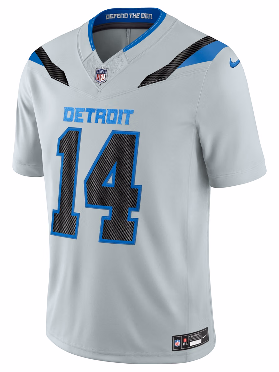 Amon-Ra St. Brown #14 Detroit Lions 2026 Rivalries Stitched Limited NFL Jersey Gray view 2