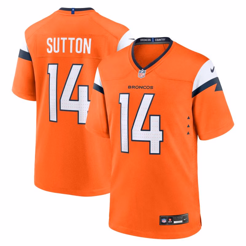 Courtland Sutton #14 Denver Broncos Nike Game NFL Jersey Orange view 1