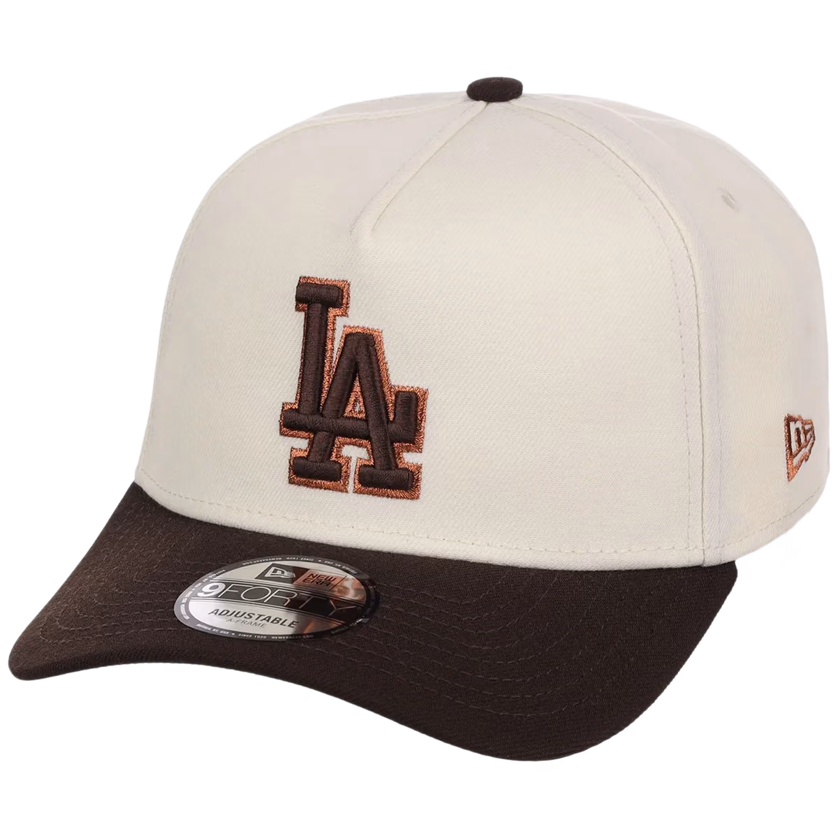 Los Angeles Dodgers MLB Walnut Reserve New Era 9FORTY A-Frame detail view