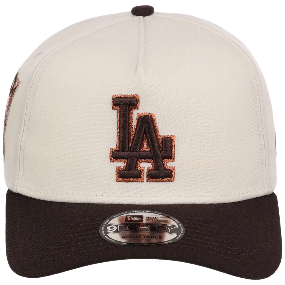 Los Angeles Dodgers MLB Walnut Reserve New Era 9FORTY A-Frame detail view