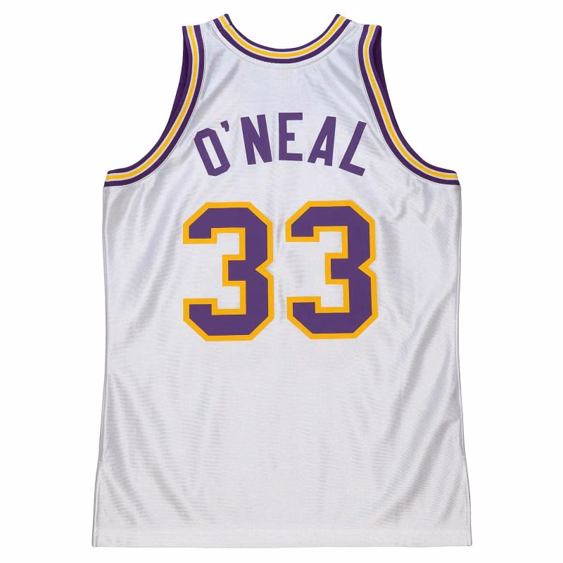Shaquille O'Neal #33 LSU Tigers 1990-91 Mitchell & Ness Authentic NCAA Jersey White view 2