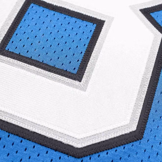 Calvin Johnson #81 Detroit Lions 2007 Authentic Throwback NFL Jersey Blue view 5