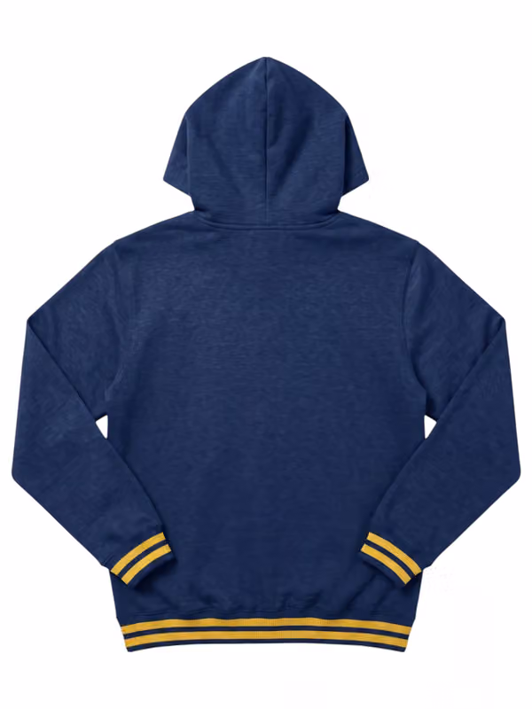 Milwaukee Brewers Felt Logo Throwback MLB Hoodie Navy view 2