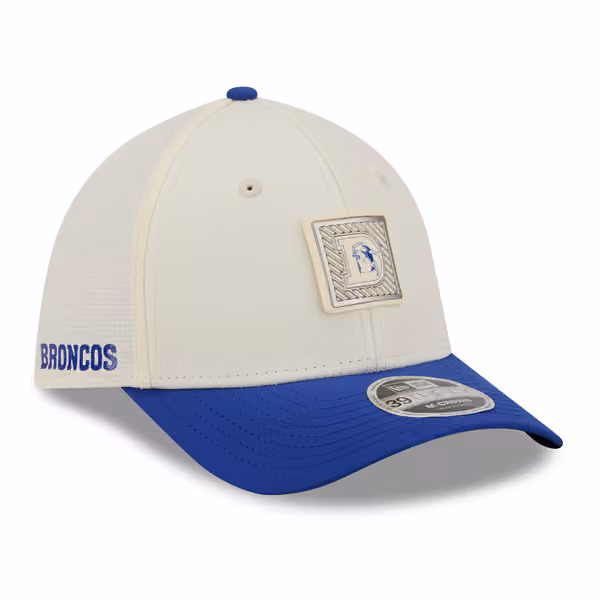 Denver Broncos Historic Logo 2026 NFL Training Camp 39THIRTY Flex Cap Cream/Blue product photo