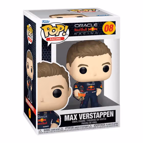Funko POP! #08 Max Verstappen Helmet Vinyl Formula One Racing Figure view 1