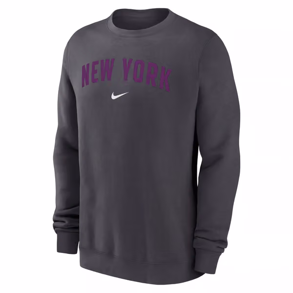 New York Mets City Connect 2-Hit Club Crew Pullover Dark Gray view 2