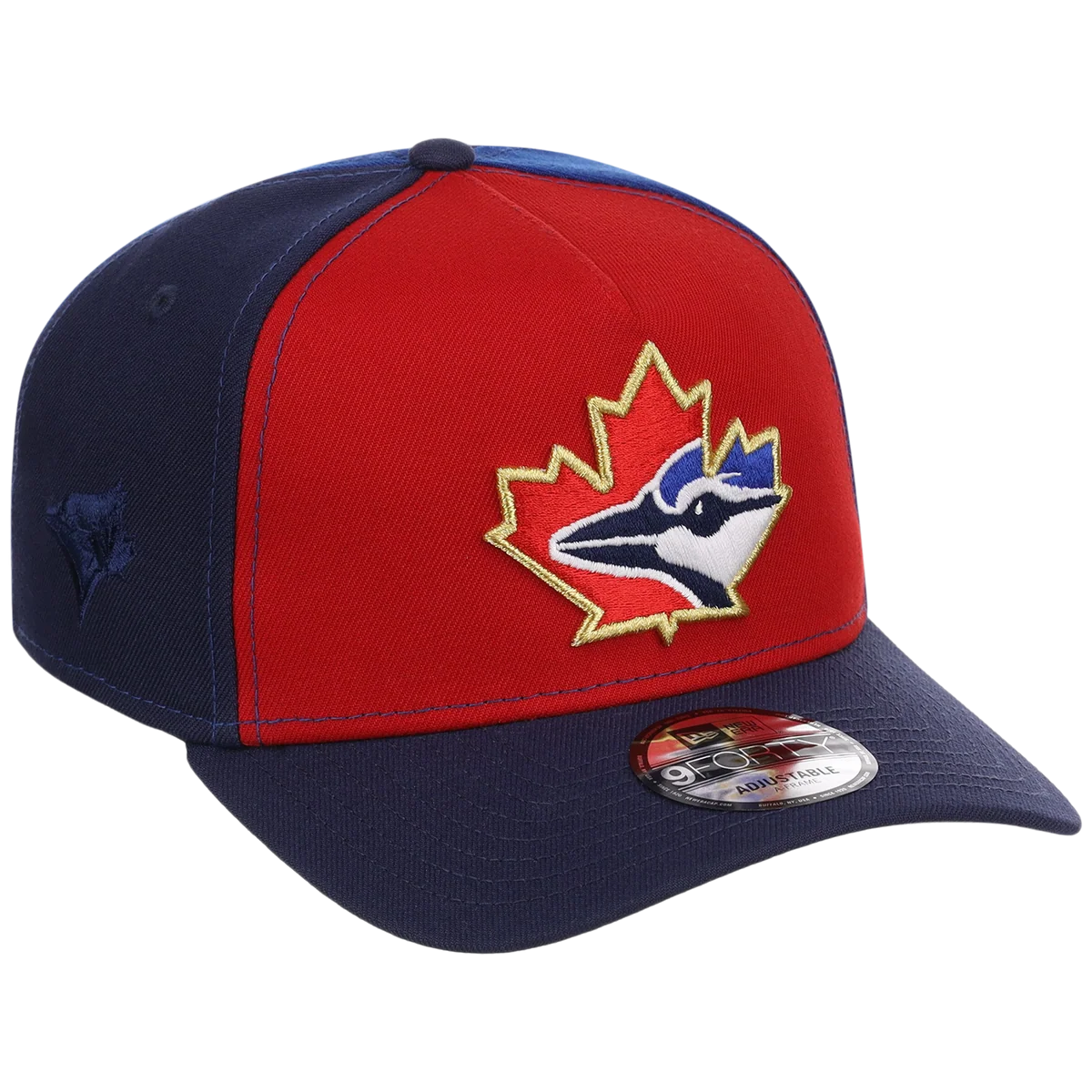 Toronto Blue Jays Toronto Crown the City - Pinwheel New Era 9FORTY (Multi/Navy) front view