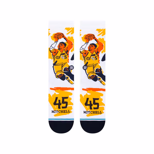 Donovan Mitchell Utah Jazz Stance Paint NBA Crew Socks view 2