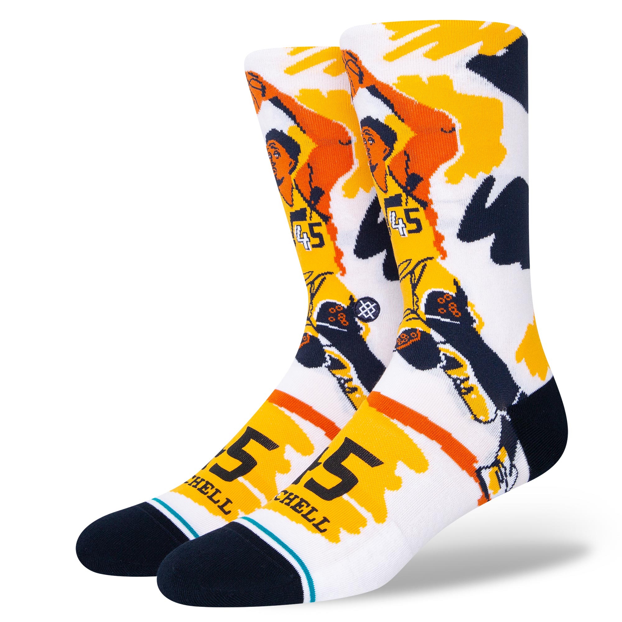 Donovan Mitchell Utah Jazz Stance Paint NBA Crew Socks view 1