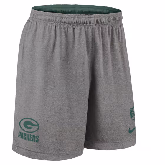 Green Bay Packers 2025 NFL Sideline Reversible Mesh Nike Dri-FIT Shorts Green view 4
