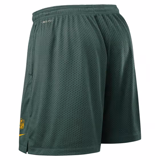 Green Bay Packers 2025 NFL Sideline Reversible Mesh Nike Dri-FIT Shorts Green view 3