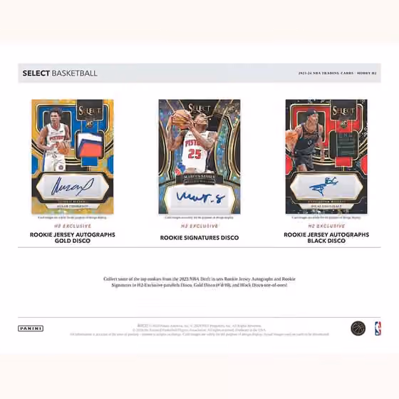 2023/24 Panini Select Basketball NBA Hybrid H2 Box view 3