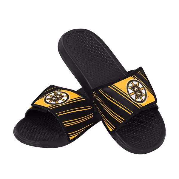 Boston Bruins Legacy Velcro NHL Sport Slides view 2