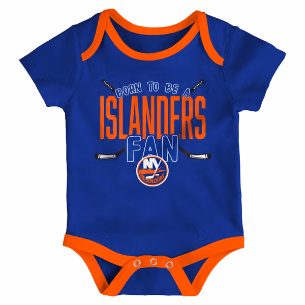 New York Islanders Game Time NHL Baby Bodysuit Set (3-Piece) view 2