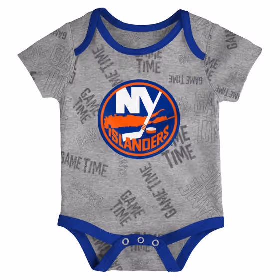 New York Islanders Game Time NHL Baby Bodysuit Set (3-Piece) view 4