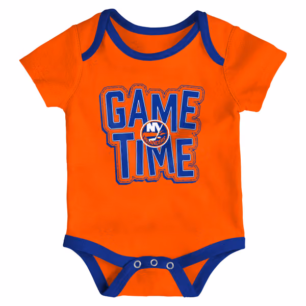 New York Islanders Game Time NHL Baby Bodysuit Set (3-Piece) view 3