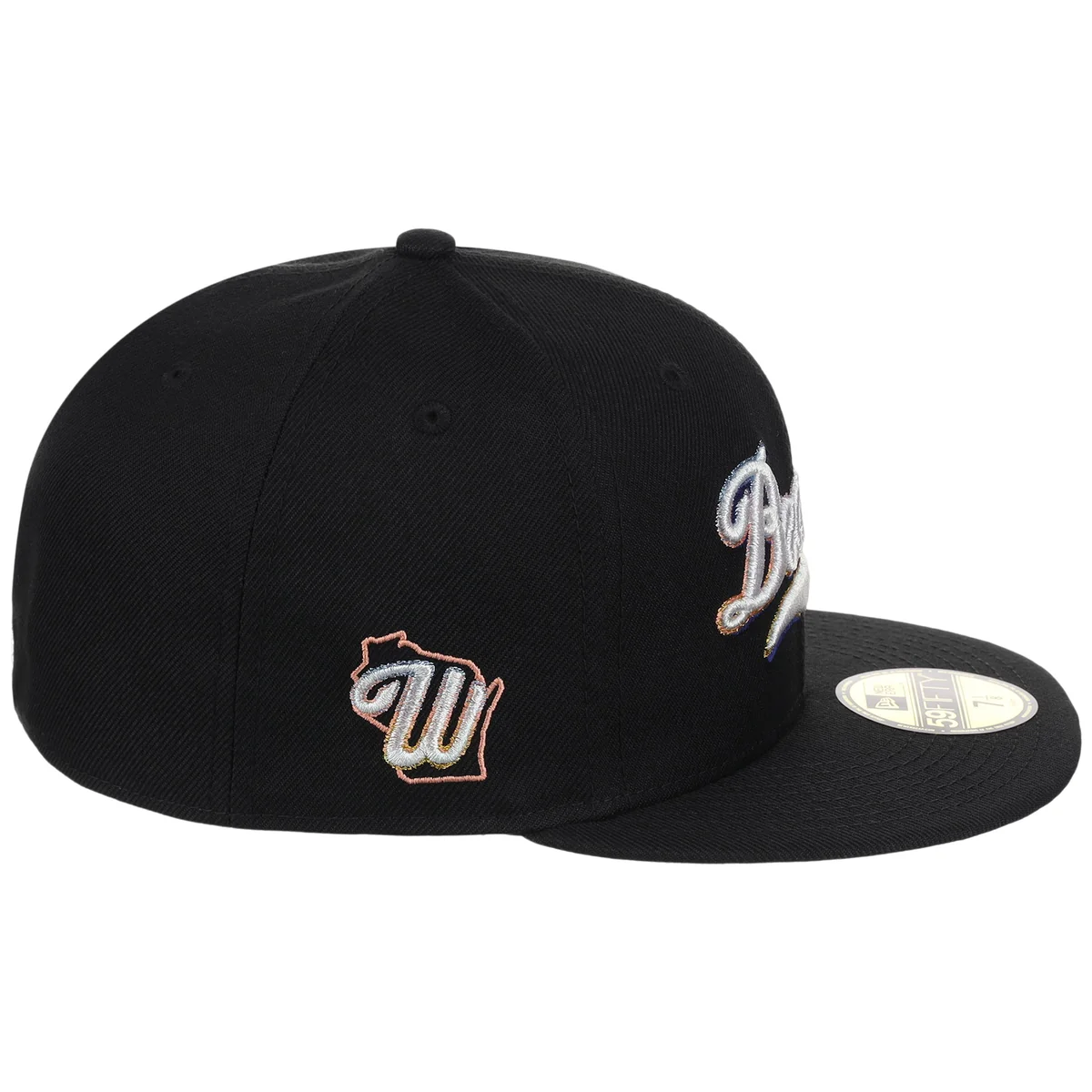Milwaukee Brewers MLB City Connect - Black Metallics New Era 59FIFTY detail view