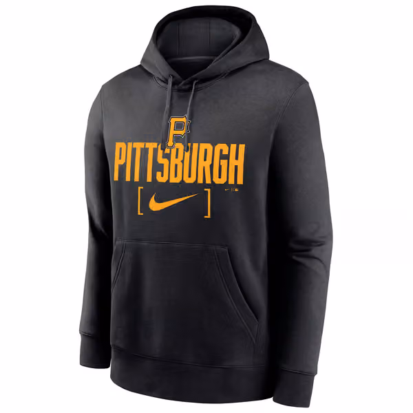 Pittsburgh Pirates Nike Club Slack MLB Hoodie Black view 1