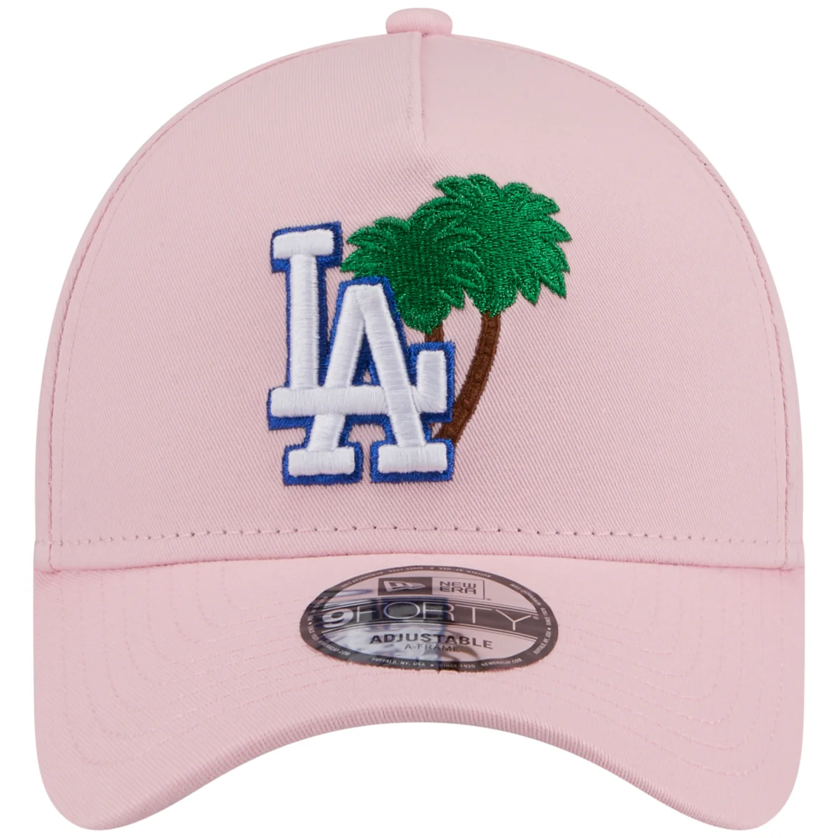 Los Angeles Dodgers Los Angeles Crown the City - Palm - Pink/Pink New Era 9FORTY detail view