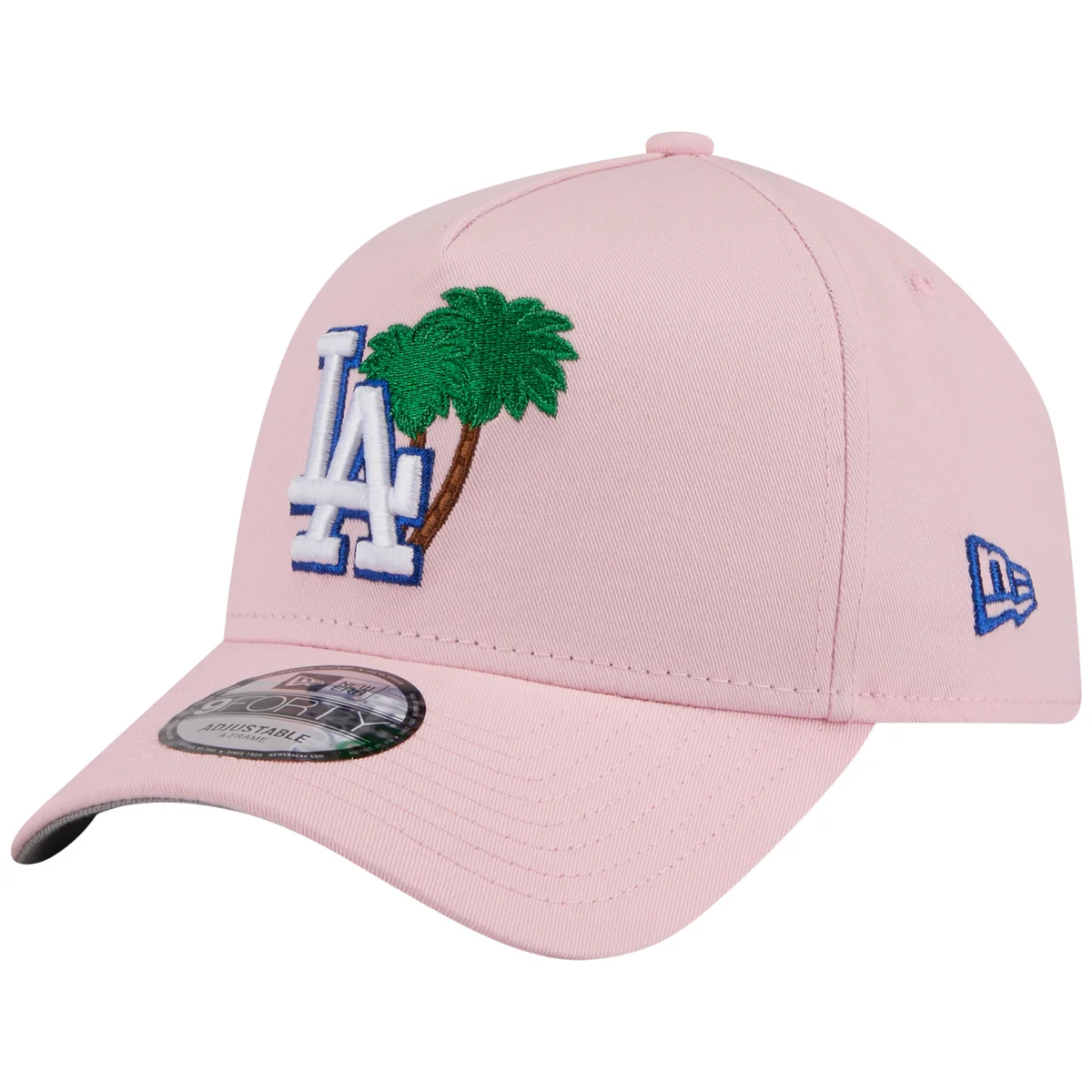 Los Angeles Dodgers Los Angeles Crown the City - Palm - Pink/Pink New Era 9FORTY detail view