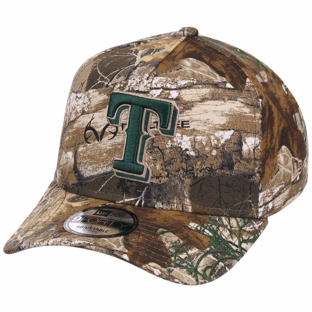 Texas Rangers MLB Realtree FASHION CORE New Era 9FORTY A-Frame detail view