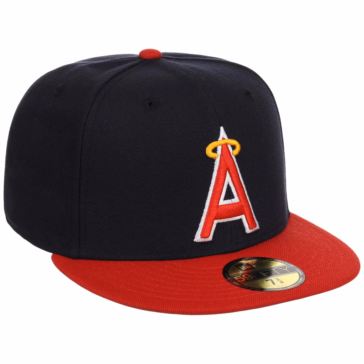 California Angels MLB Cooperstown Authentic Collection New Era 59FIFTY (Navy/Red) front view
