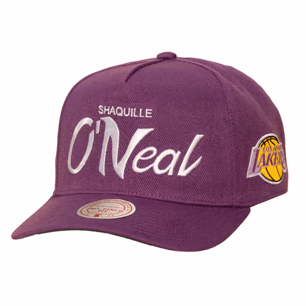 Shaquille O'Neal Los Angeles Lakers Pro Pinch Snapback NBA Cap Purple product photo