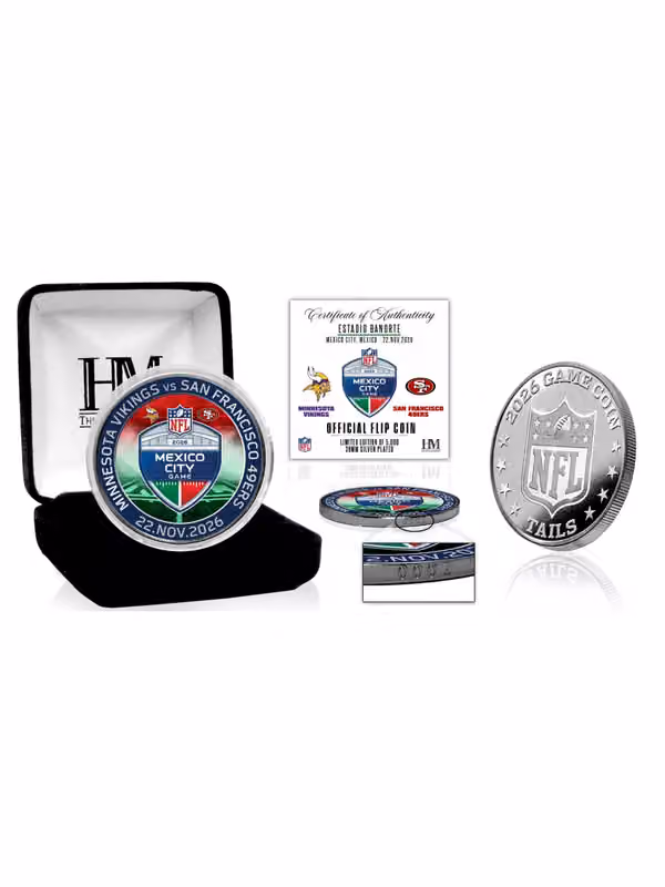 2026 NFL Mexico City Game Vikings vs. 49ers Game Flip Coin view 1