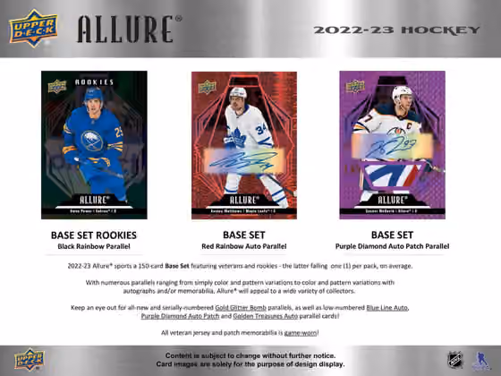2022/23 Upper Deck Allure NHL Hockey Hobby Box view 2