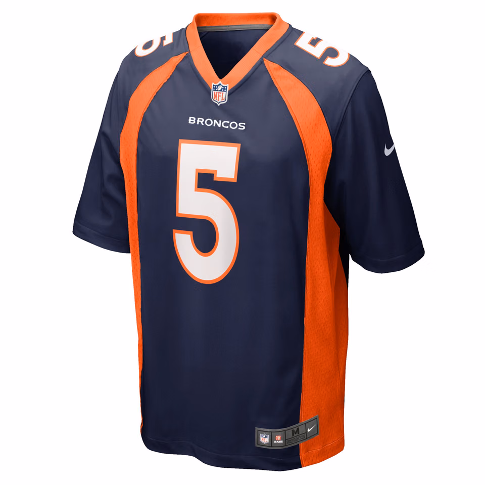Teddy Bridgewater #5 Denver Broncos Nike Game NFL Jersey Alternate Navy view 2