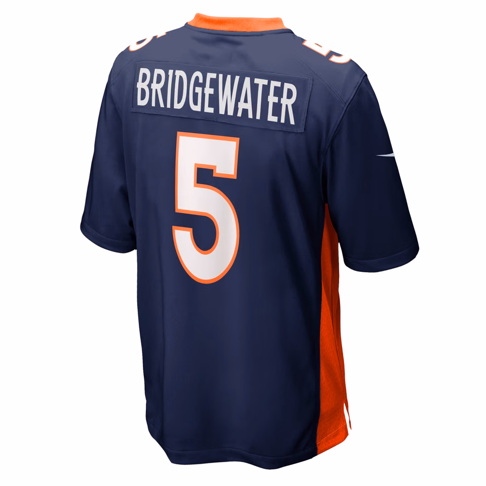 Teddy Bridgewater #5 Denver Broncos Nike Game NFL Jersey Alternate Navy view 3