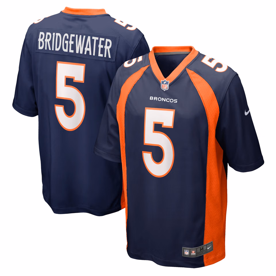 Teddy Bridgewater #5 Denver Broncos Nike Game NFL Jersey Alternate Navy view 1